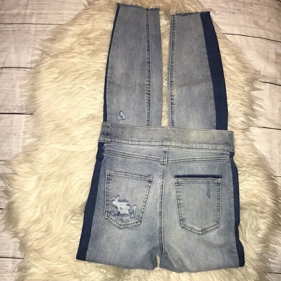 Spanx Distressed Skinny Jeans with Side Stripe Stretch Pull-On Shaping size XS - Picture 4 of 10